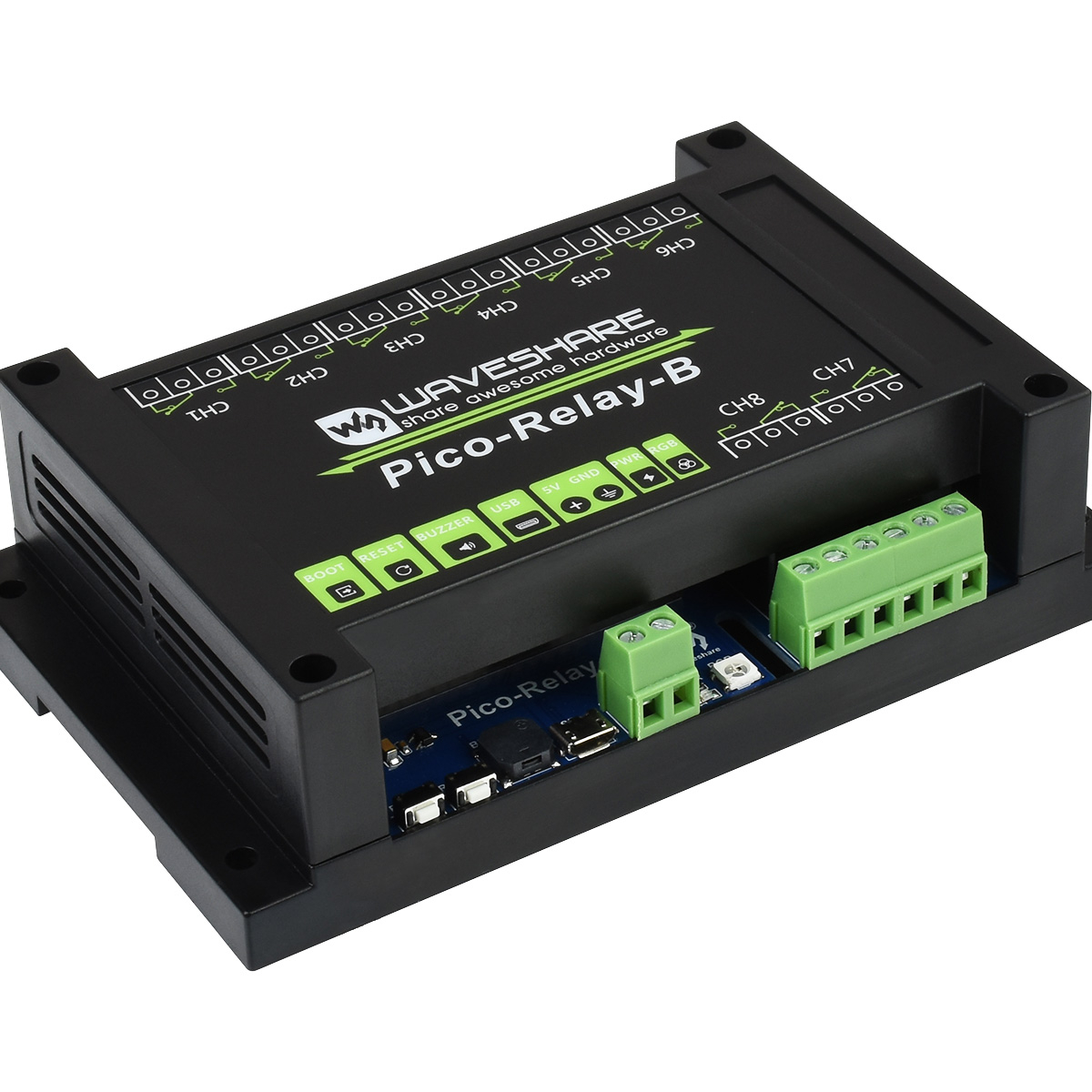Raspberry Pi 3D Print - Waveshare Industrial 8-Channel Relay Module for