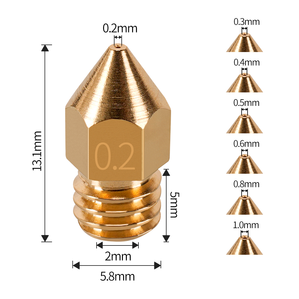 MK7 MK8 Đầu Phun 0.4Mm 0.3Mm 0 - đánh giá và giá 3D Printing Cnc