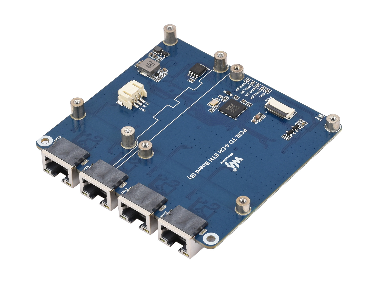 Waveshare PCIe TO 4-Ch Gigabit - đánh giá và giá Raspberry Pi 3D Print