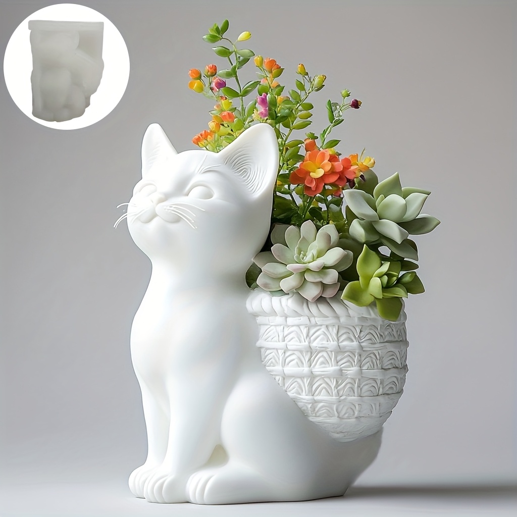 DIY 3D Squatting cat succulent - đánh giá và giá 3D Printing Vase