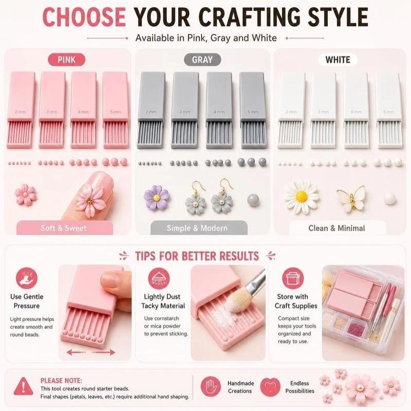Nail Art Bead Roller 4PCS Set  - đánh giá và giá 3D Printing Use
