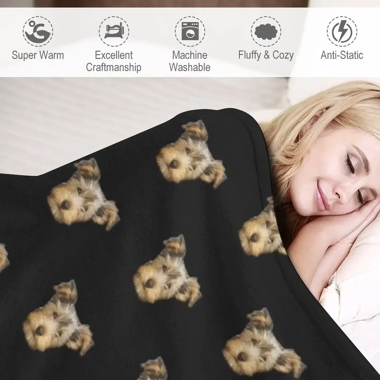 yorkshire terrier Throw Blanke - đánh giá và giá 3D Printing Yorkshire
