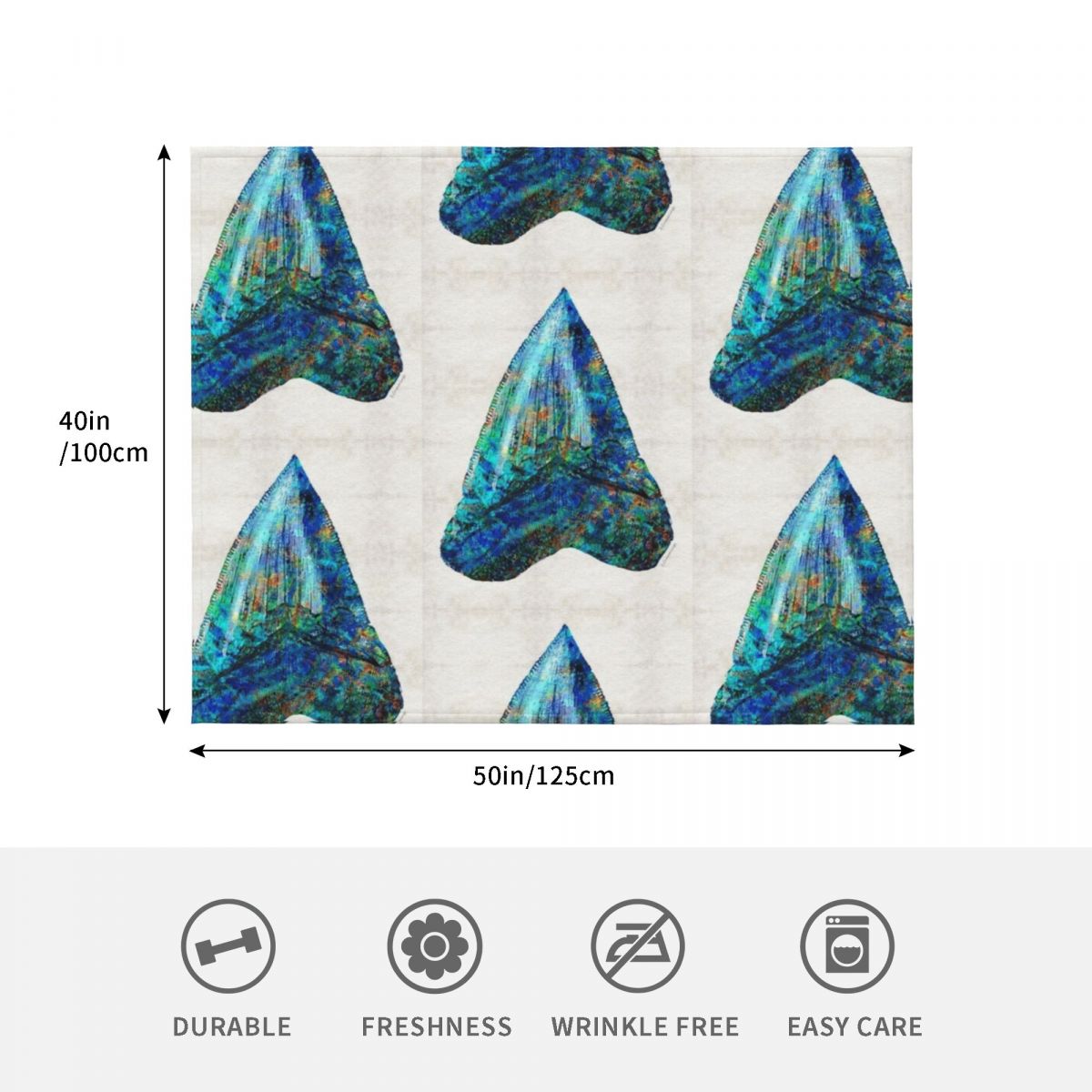 Blue Shark Tooth Art by Sharon - đánh giá và giá 3D Printing Tooth