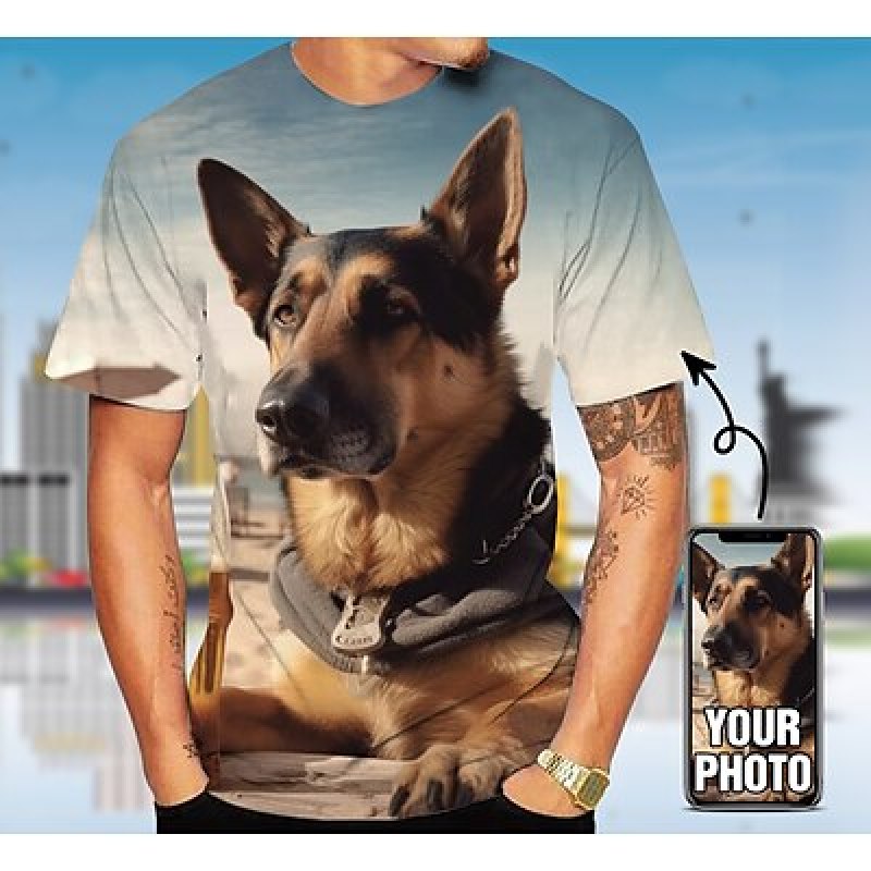 Custom Pet T Shirt for Men Des - đánh giá và giá 3D Printing Drawing